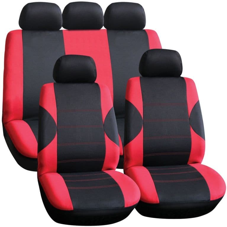 Streetwize Seat Cover Set - 11 Piece Red/Black