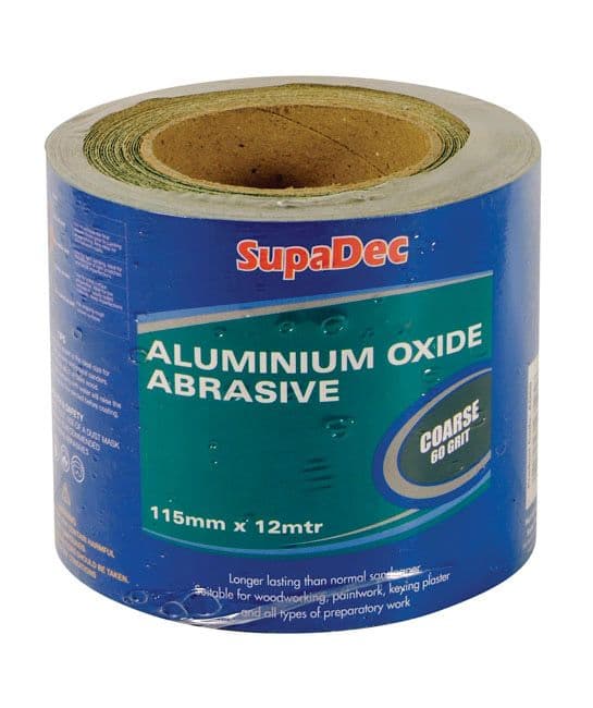SupaDec Aluminium Oxide Roll - Coarse Grade, 60 Grit, 12m
