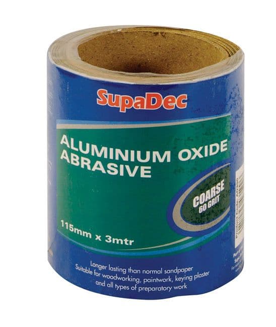 SupaDec Aluminium Oxide Roll - Coarse Grade, 60 Grit, 3m