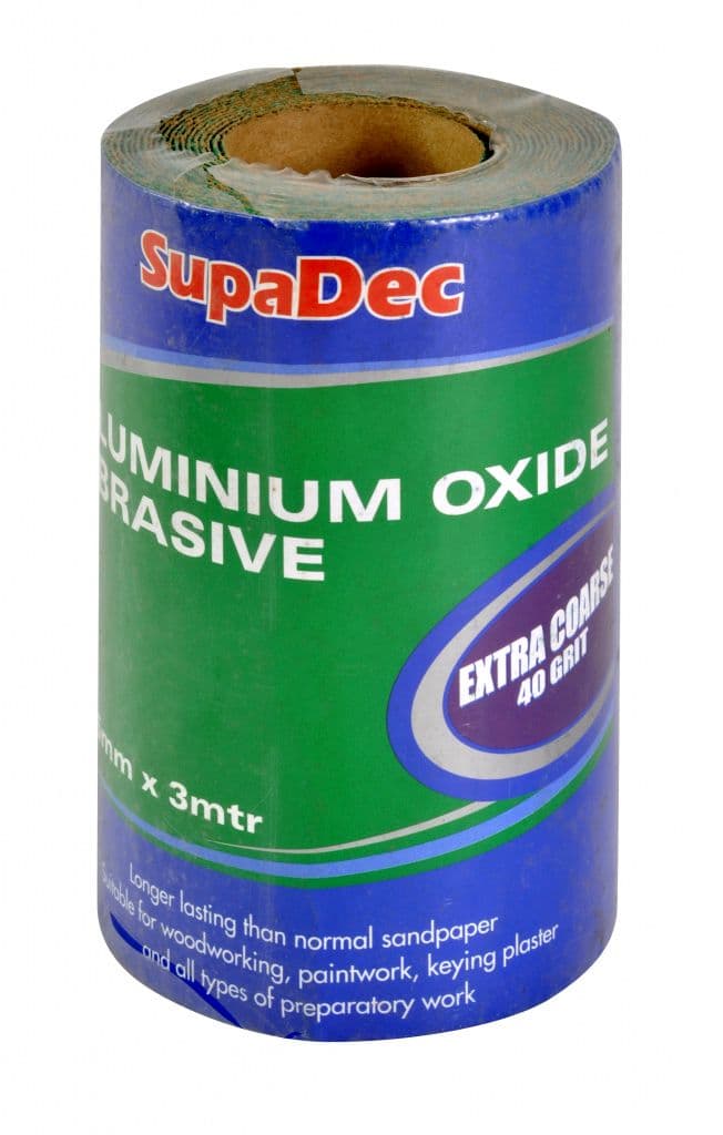SupaDec Aluminium Oxide Roll - Extra Coarse, 40 Grit, 3m