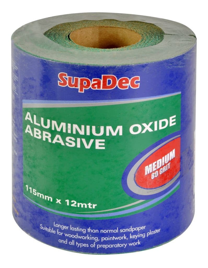 SupaDec Aluminium Oxide Roll - Medium Grade, 80 Grit, 12m