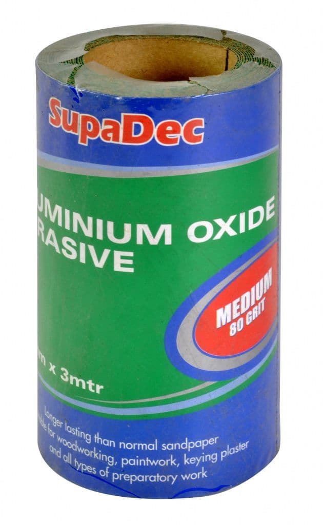 SupaDec Aluminium Oxide Roll - Medium Grade, 80 Grit, 3m