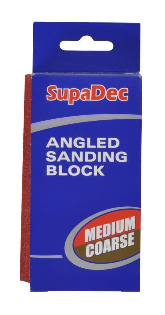 SupaDec Angled Sanding Block - Medium/coarse