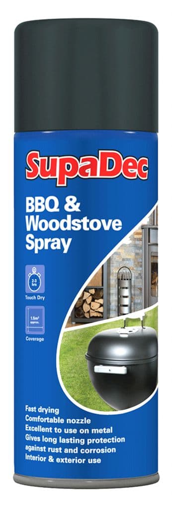 SupaDec BBQ & Woodstove Spray Black - 400ml