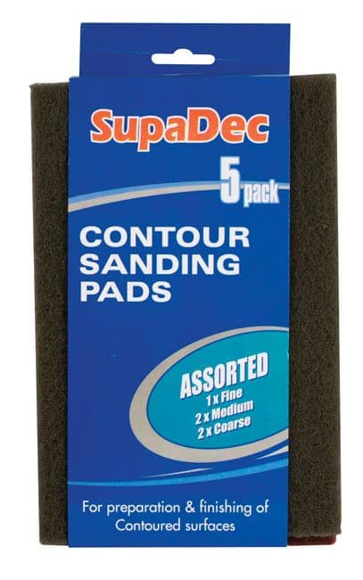 SupaDec Contour/Sanding Pads 5 Pack Assorted - Assorted