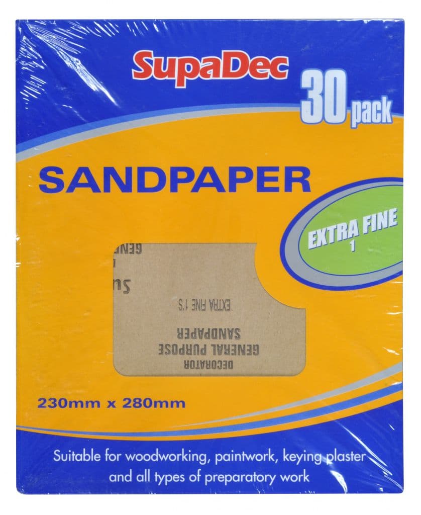 SupaDec General Purpose Sandpaper - Pack 30 Extra Fine 1
