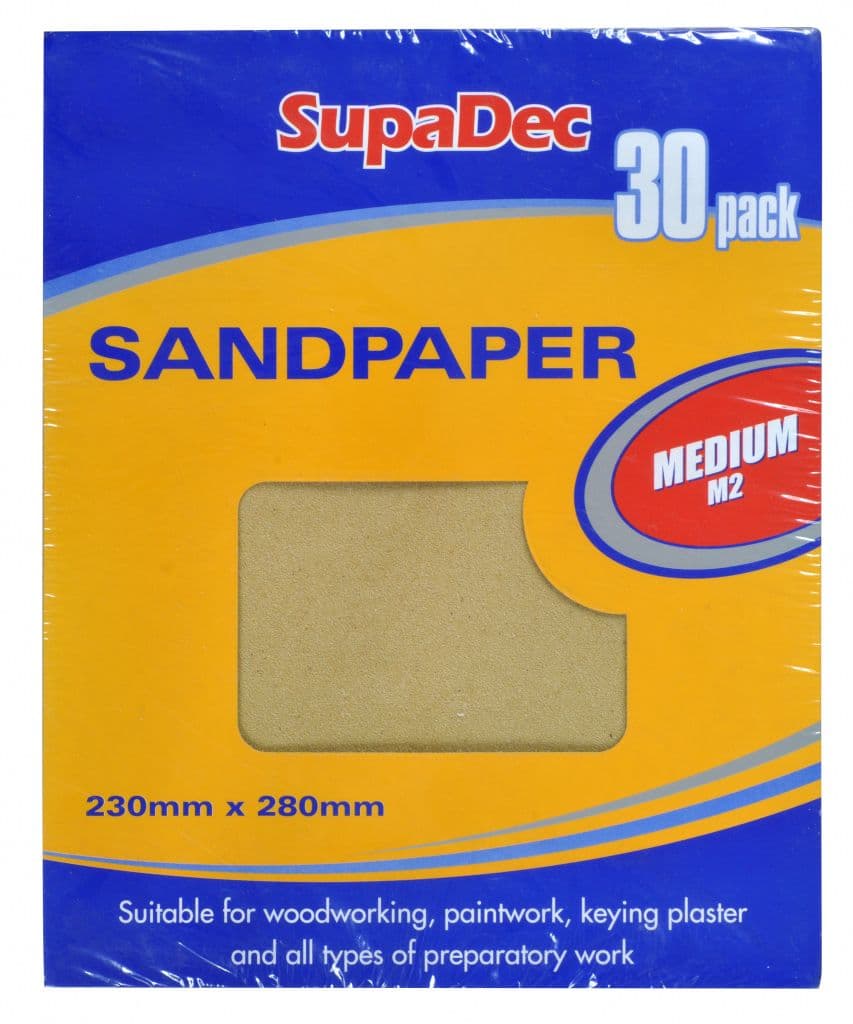 SupaDec General Purpose Sandpaper - Pack 30 Medium M2