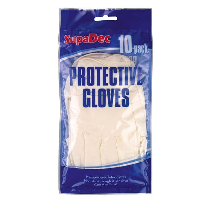 SupaDec Latex Disposable Gloves - 10 Pack