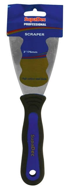 SupaDec Professional Soft Grip Paint Scrapers - 3"/75mm