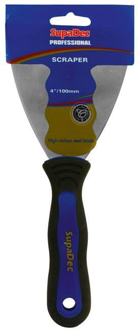 SupaDec Professional Soft Grip Paint Scrapers - 4"/100mm