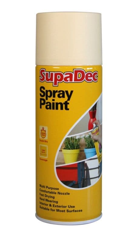 SupaDec Spray Paint - 400ml Cream