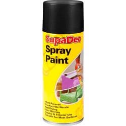 SupaDec Spray Paint - 400ml Matt Black