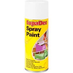 SupaDec Spray Paint - 400ml Matt White