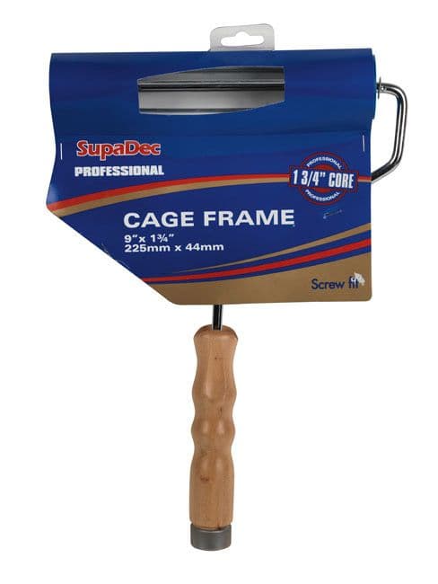 SupaDec Wooden Handle Cage Frame - 9" x 1.75" / 255mm x 44mm
