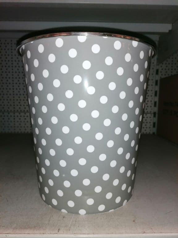 SupaHome Waste Bin - Grey Dots