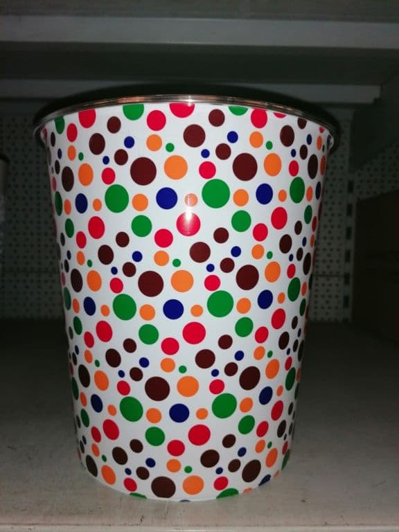 SupaHome Waste Bin - Multi Coloured Small Dots