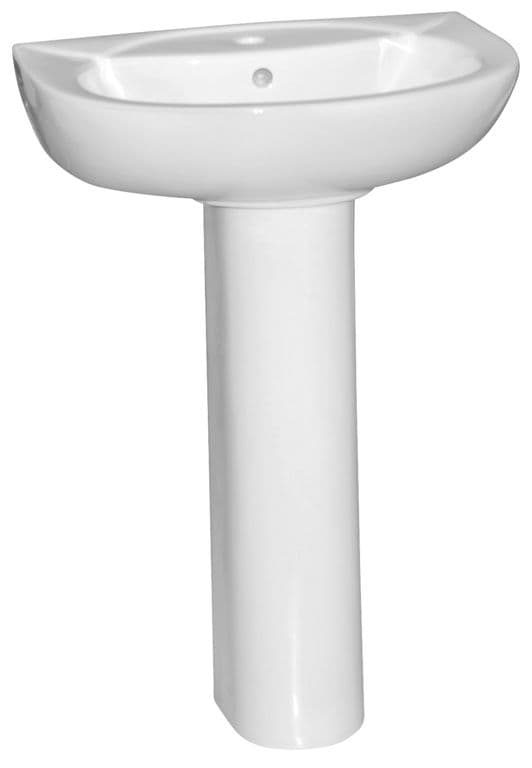 SupaPlumb Basin & Pedestal In A Box - 1 Tap Hole