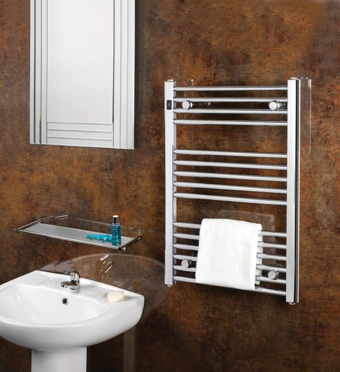 SupaPlumb Chrome Straight Towel Rail - 400 x 800mm