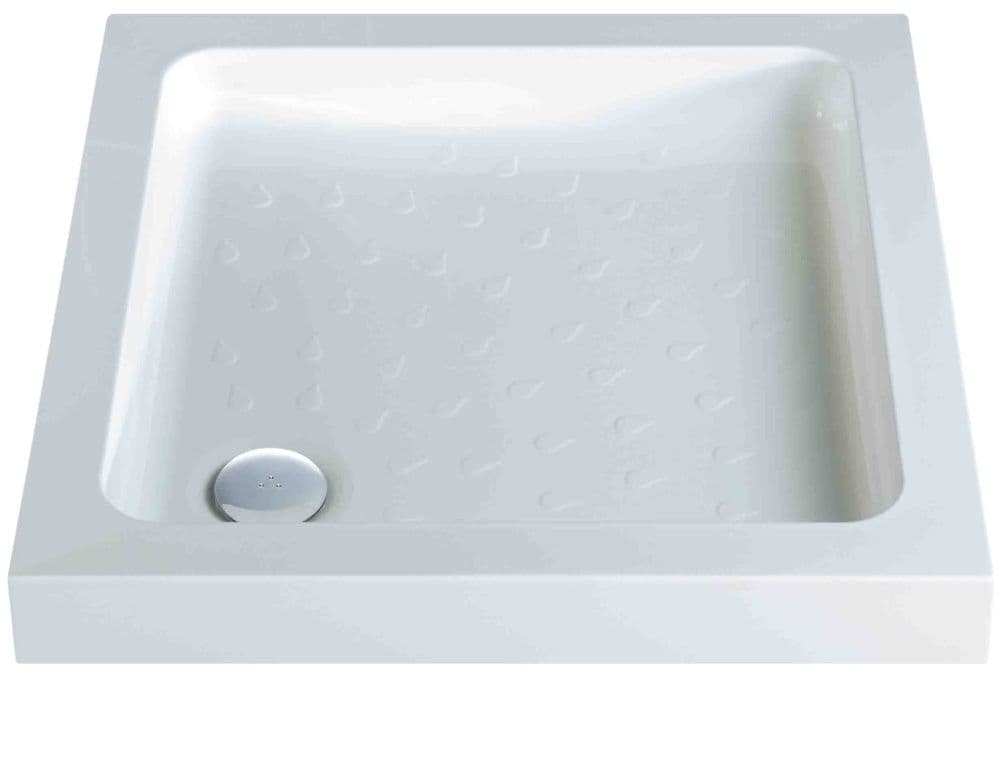 SupaPlumb High Wall ABS Cap Stone Resin Shower Trays - 800 x 800 x 80mm