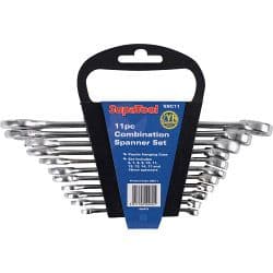 SupaTool Chrome Combination Spanner Set - 11 Piece