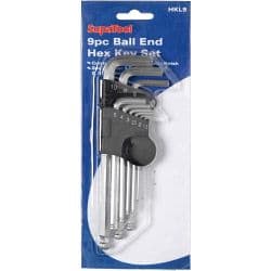 SupaTool Metric Ball End Hex Key Set - 9 Piece