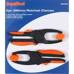 SupaTool Ratchet Clamps - 2 x 200mm