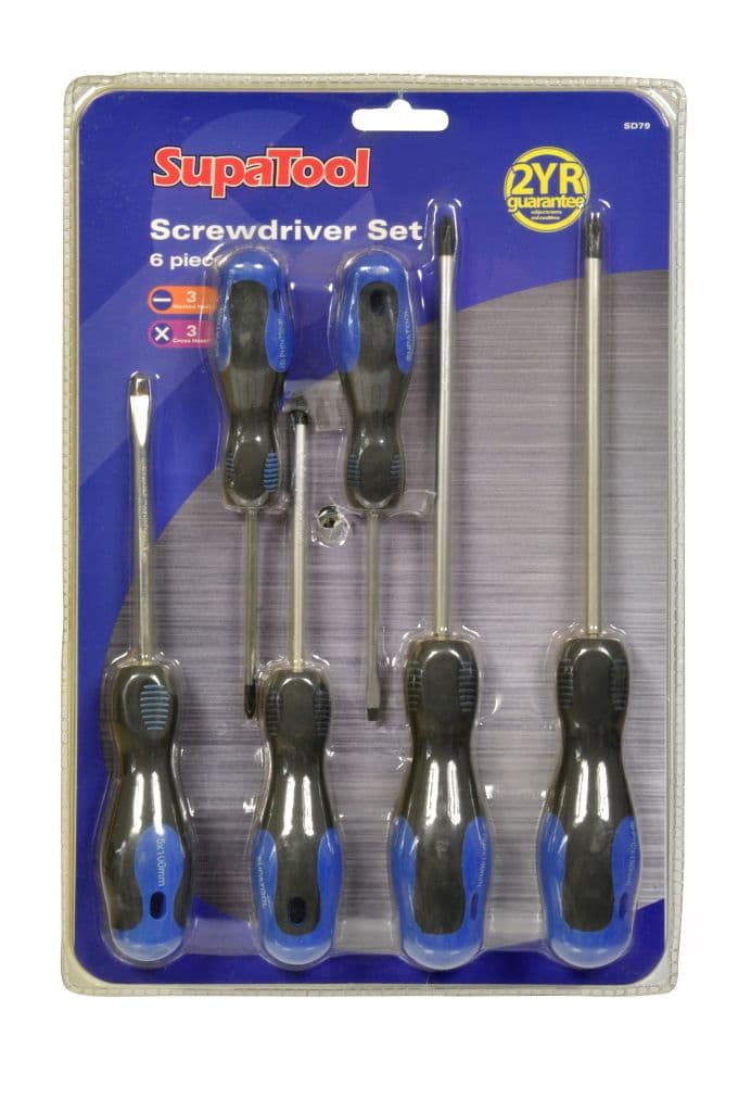 SupaTool Screwdriver Set - 6 Piece