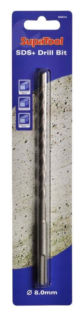 SupaTool Slotted Drill Shaft (SDS) Masonry Drill Bits - 8x210mm