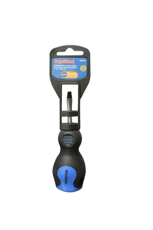 SupaTool Slotted Head Screwdriver Soft Grip Handle - 40mm