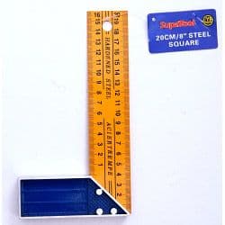 SupaTool Yellow Steel Square - 200mm