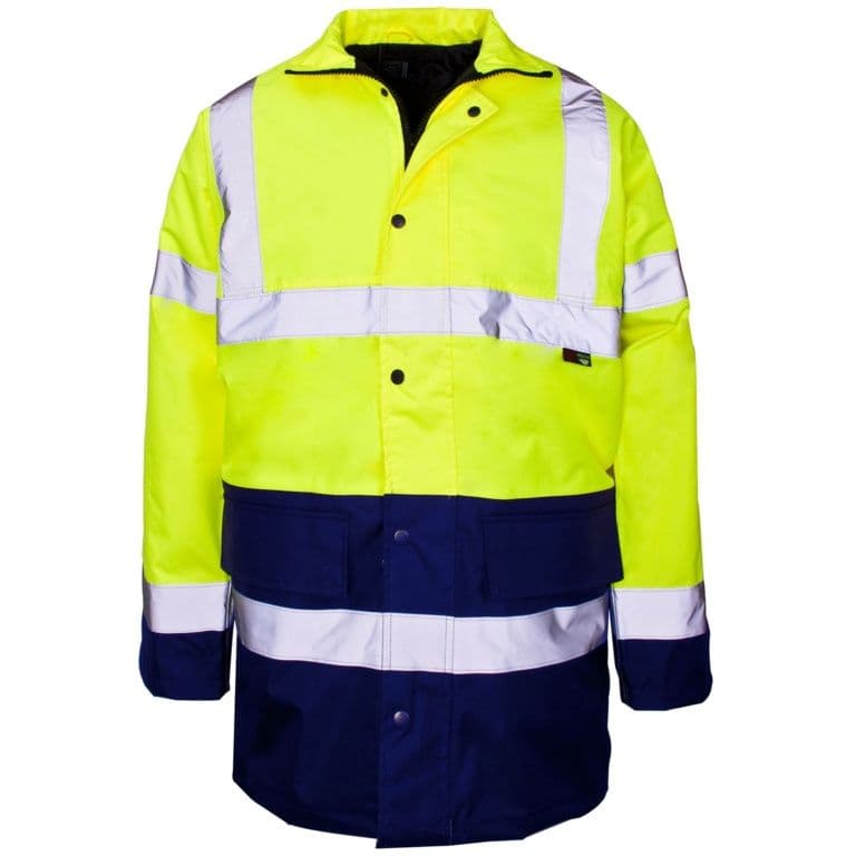 Supertouch Hi-Vis 2 Tone Parka Yellow/Blue - Large