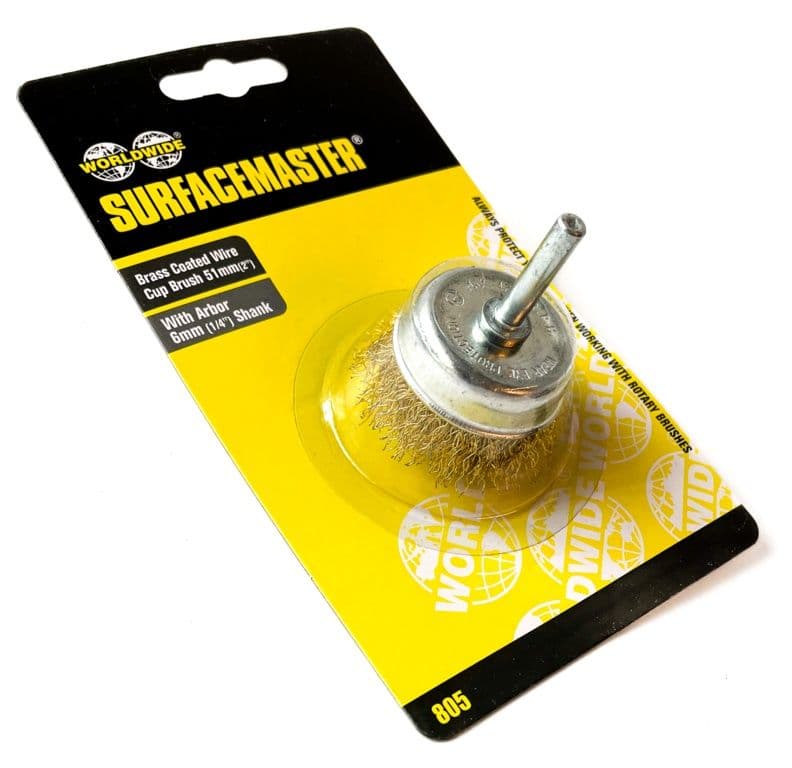 Surfacemaster Brass Wire Cup Brush (x 6mm) - 51mm(2")