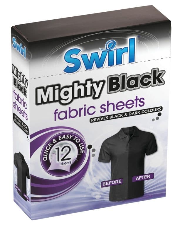 Swirl Mighty Black Sheets - 12 Pack