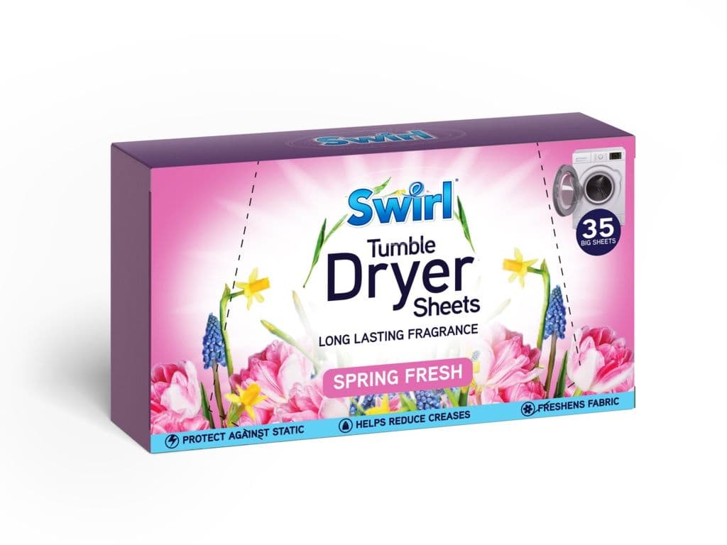 Swirl Tumble Dryer Sheets - Spring Fresh / 35 Pack