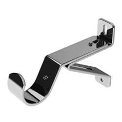 Swish End Bracket 28mm - Chrome