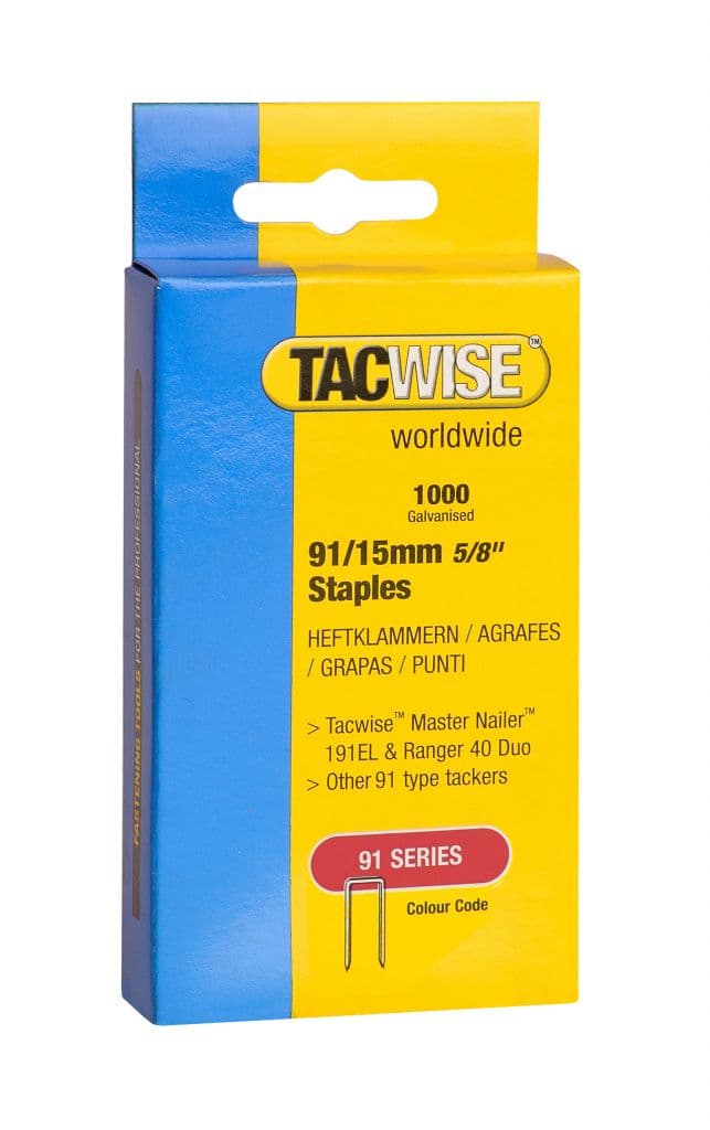 Tacwise Tacker Staples (91) - 15mm