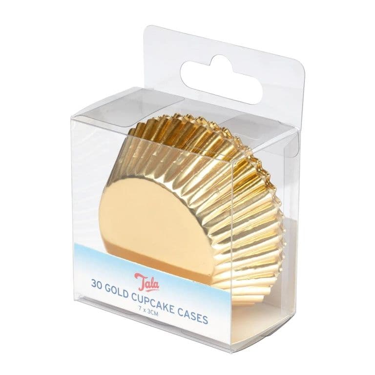 Tala 30 Cupcake Foils 7 x 3cm - Gold