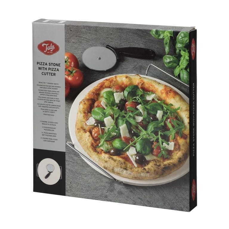 Tala Pizza Stone With Pizza Cutter - 32cm