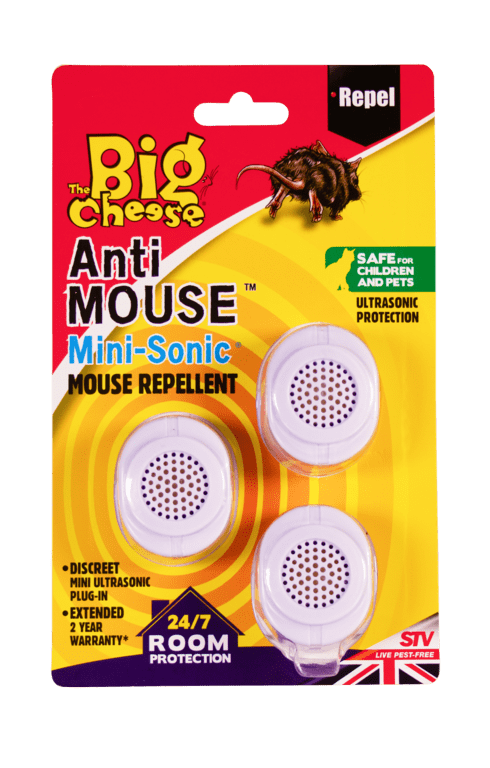 The Big Cheese Anti Mouse Mini Sonic Mouse Repellent - 3 Pack