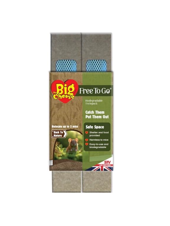 The Big Cheese Free To Go Biodegradable Mouse Trap - Twin Pack