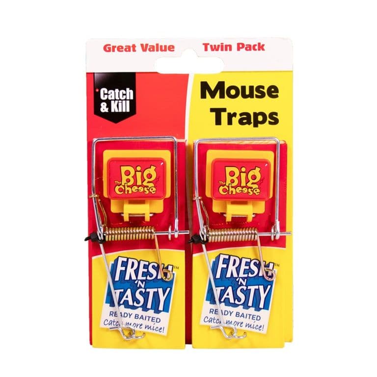 The Big Cheese Fresh Baited Mouse Trap - Twinpack
