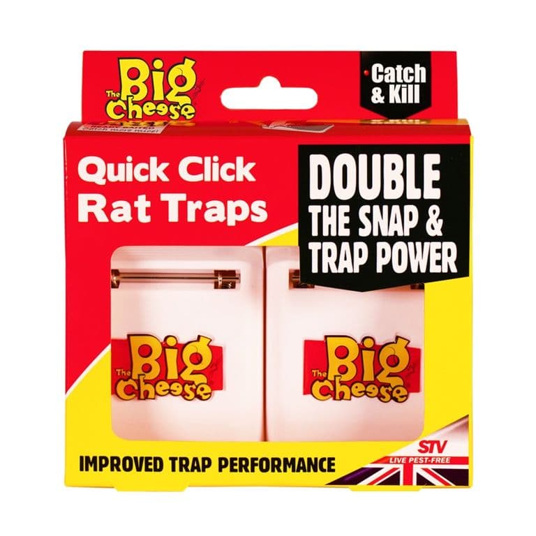 The Big Cheese Quick Click Rat Traps - Pack 2