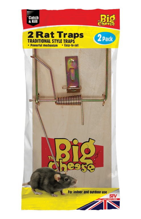 The Big Cheese Wooden Rat Trap - 2 Pack