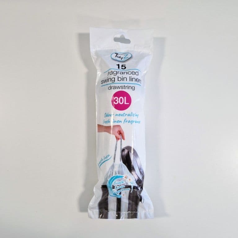 Tidyz Drawstring Fragranced Swing Bin Bags 30L - Pack 15