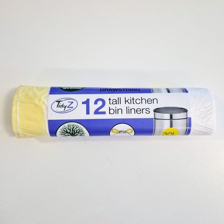 Tidyz Tall Kitchen Drawstring Bin Liners 30L - Pack 12