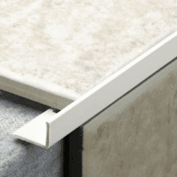 Tile Rite L Profile Trim 12mm x 2.44m - White Plastic
