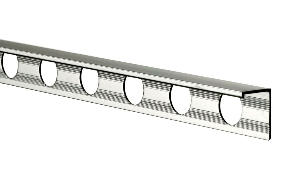 Tile Rite L Shape Tile Trim - 2.4m x 12mm Chrome