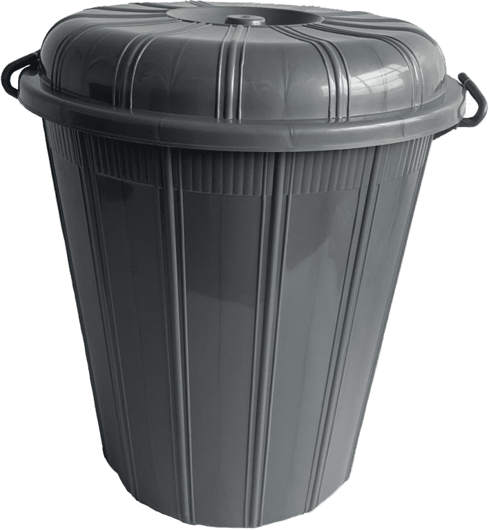 TML Bin With Clip Lid - 40L Silver