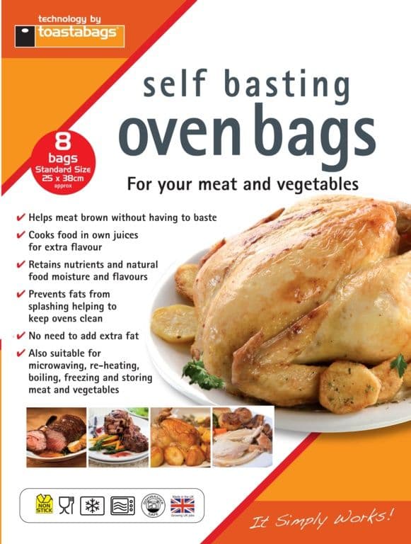 Toastabags Oven Roasting Bags Standard (25X38cm) - 8 Pack
