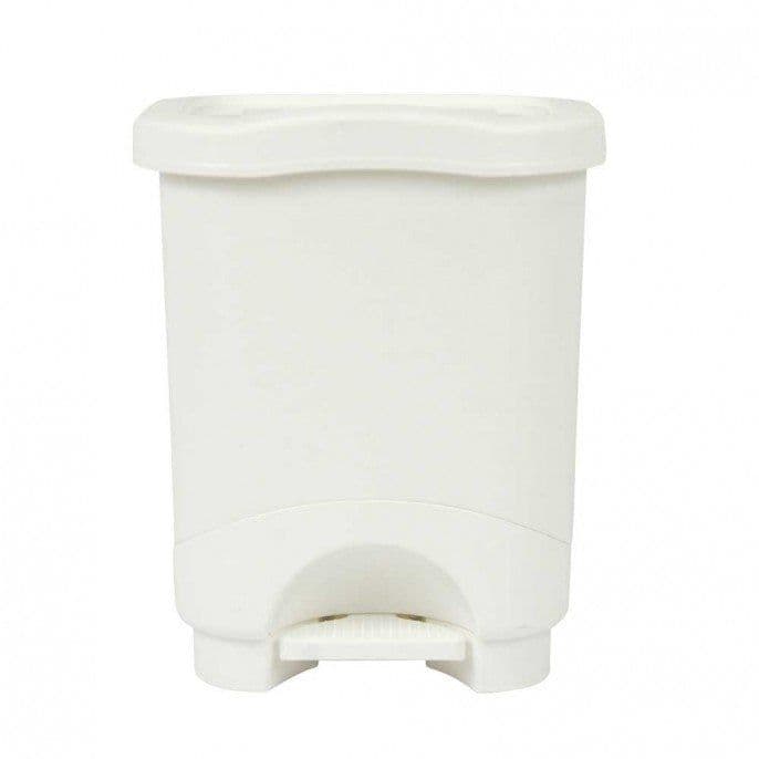 Tontarelli White Pedal Bin - 8L